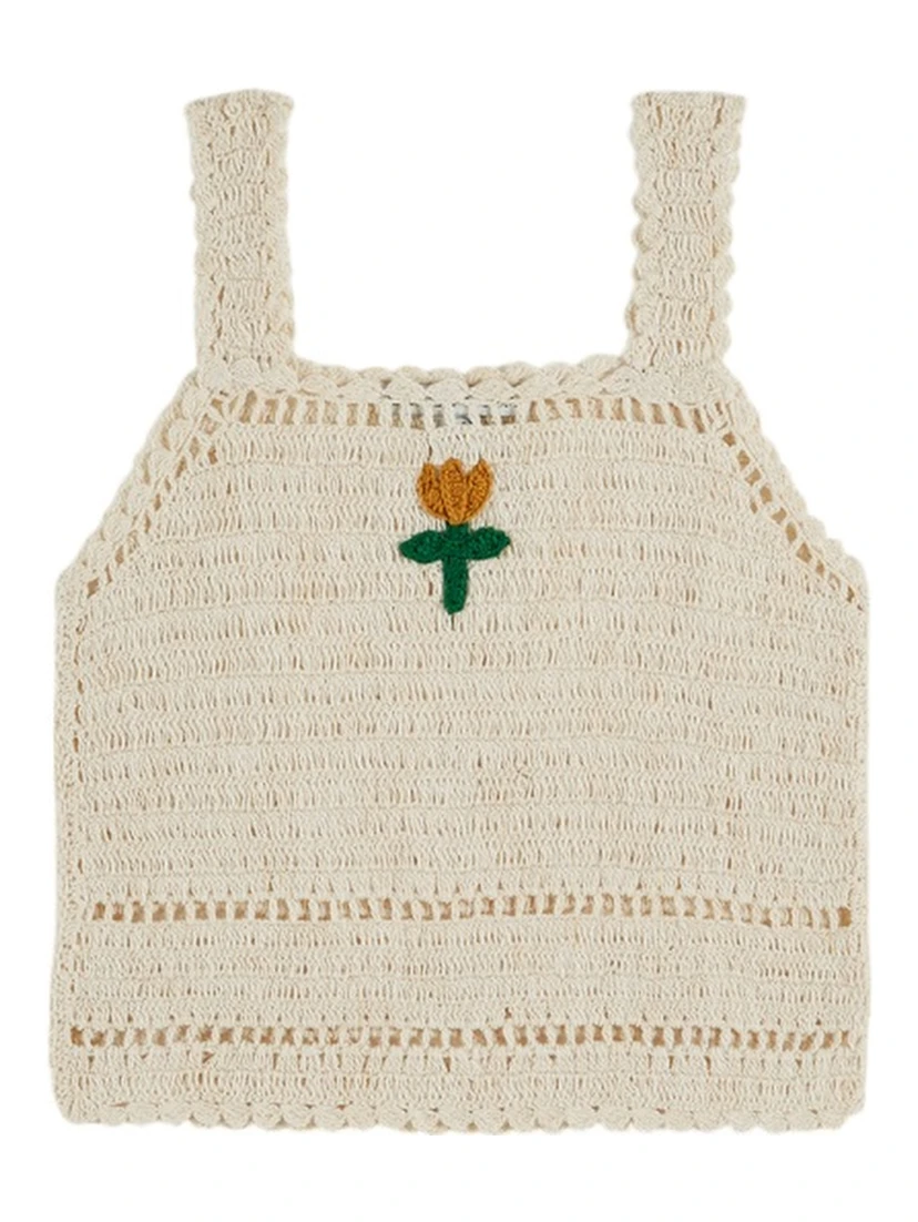 TOP CROCHET CON TULIPANO
