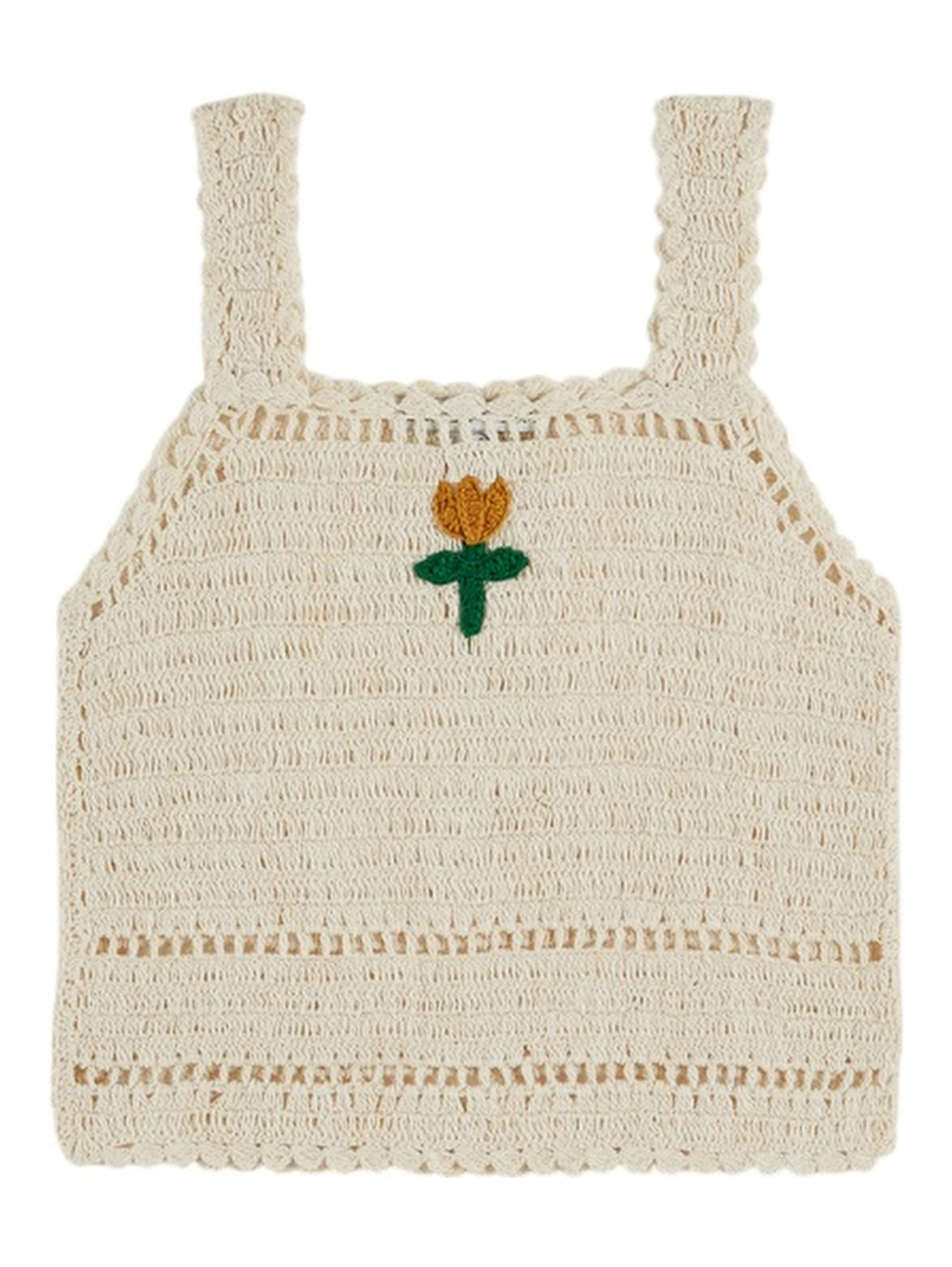 TOP CROCHET CON TULIPANO