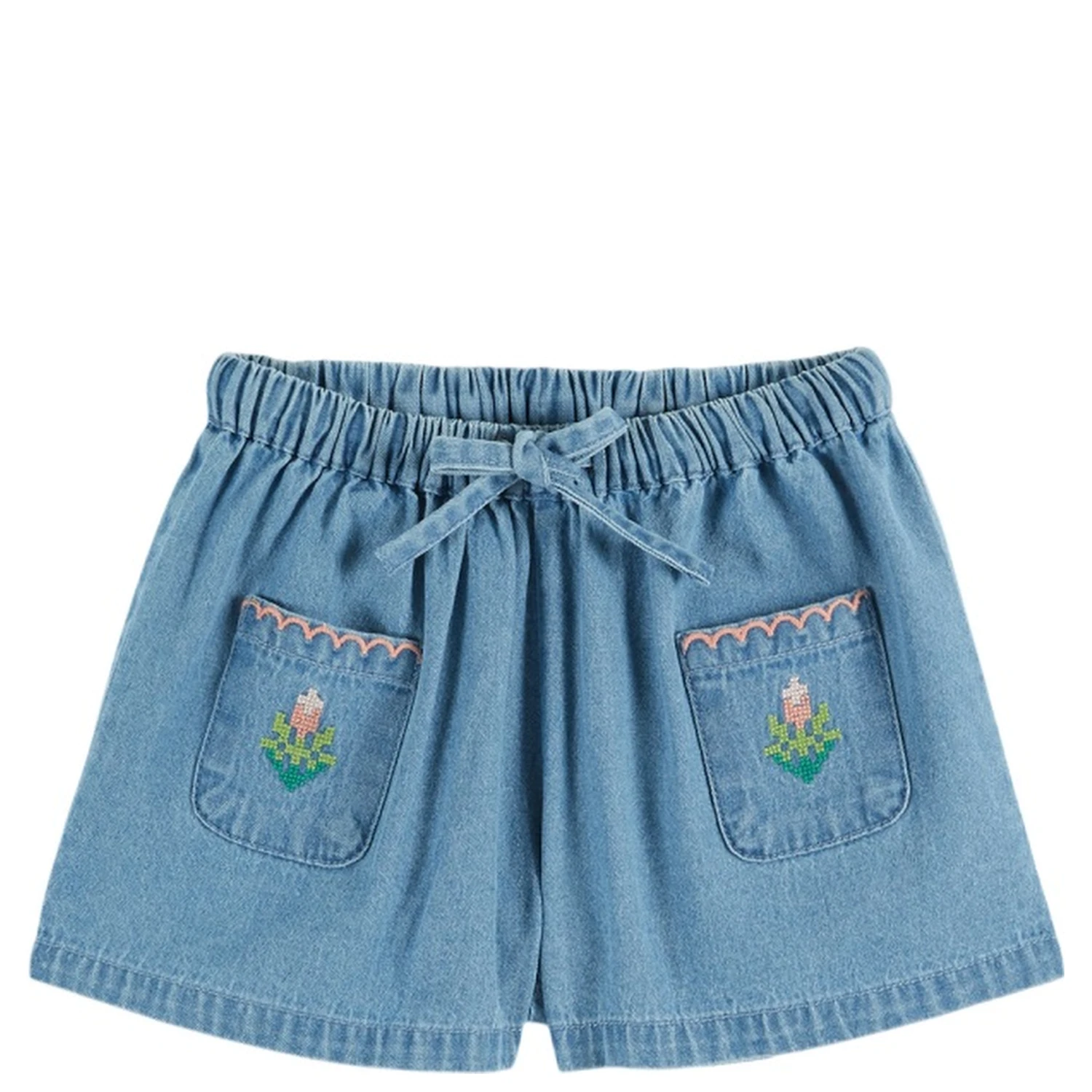 BERMUDA DENIM BRODE ROSE