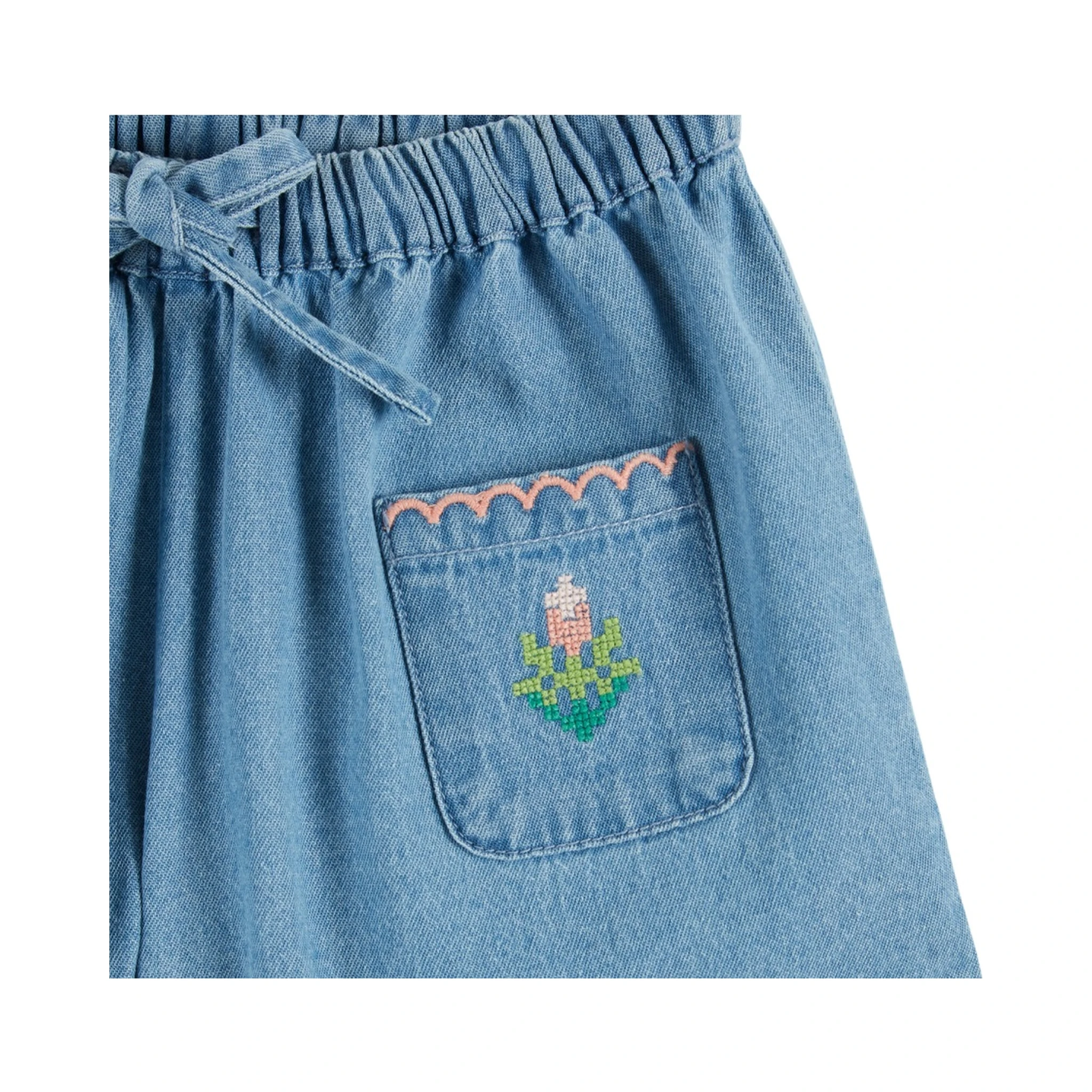 BERMUDA DENIM BRODE ROSE