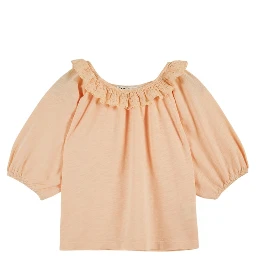 T-SHIRT JERSEY FLAMME BRODE