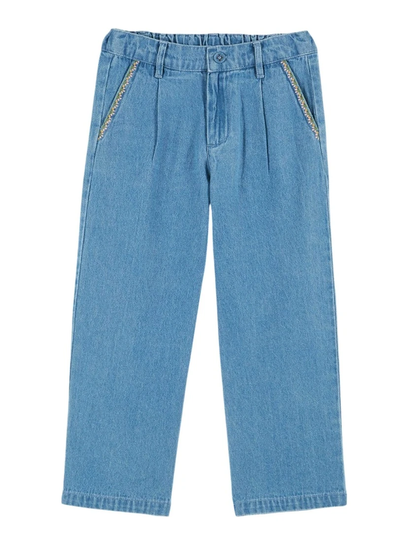 PANTALONI DENIM CON CILIEGIE