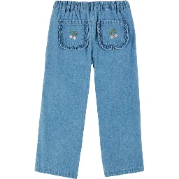 PANTALONI DENIM CON CILIEGIE