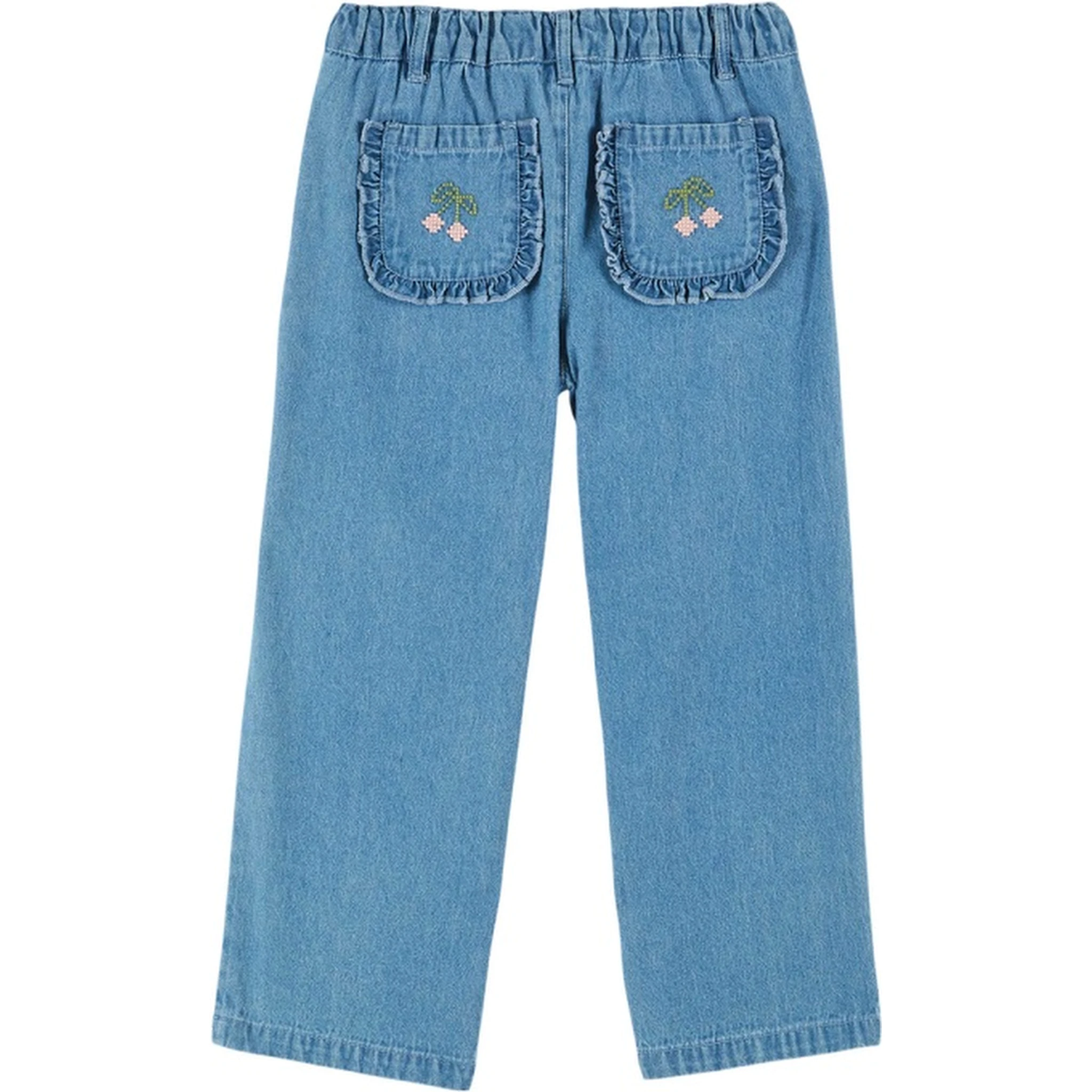 PANTALONI DENIM CON CILIEGIE