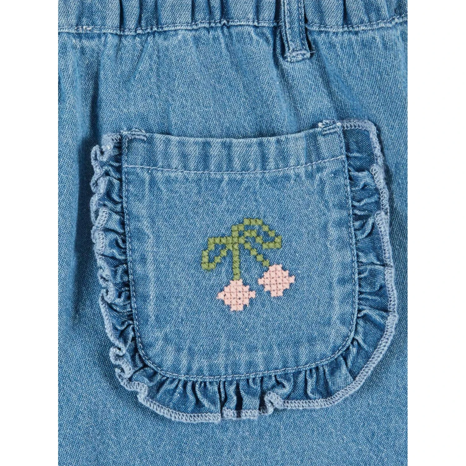PANTALONI DENIM CON CILIEGIE