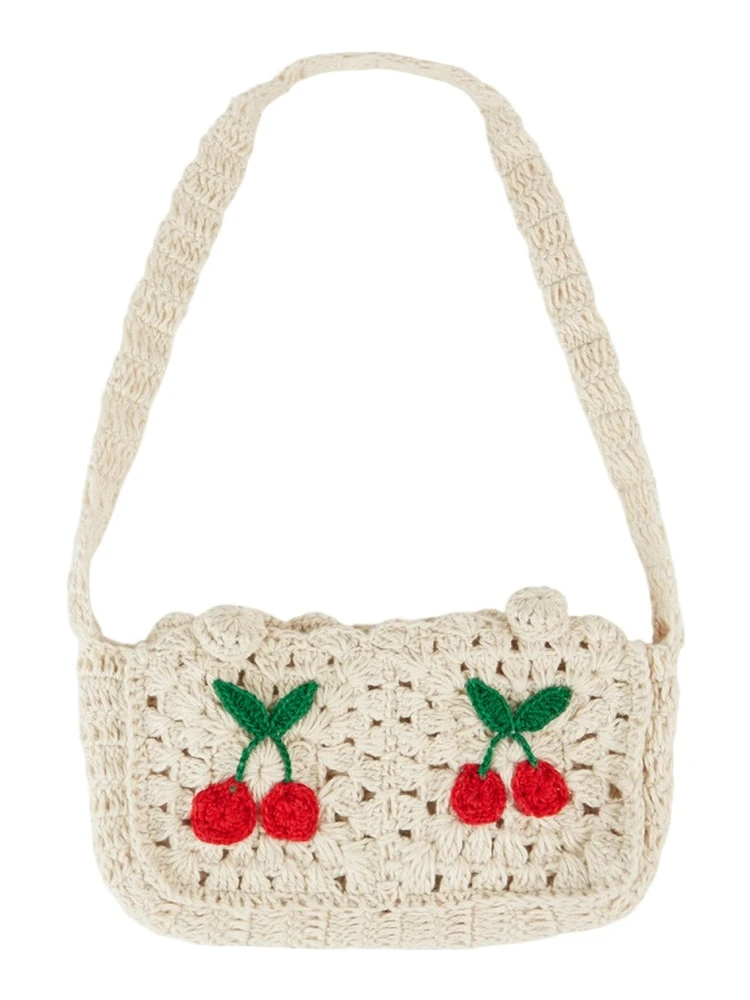 BORSA CROCHET CON CILIEGIE