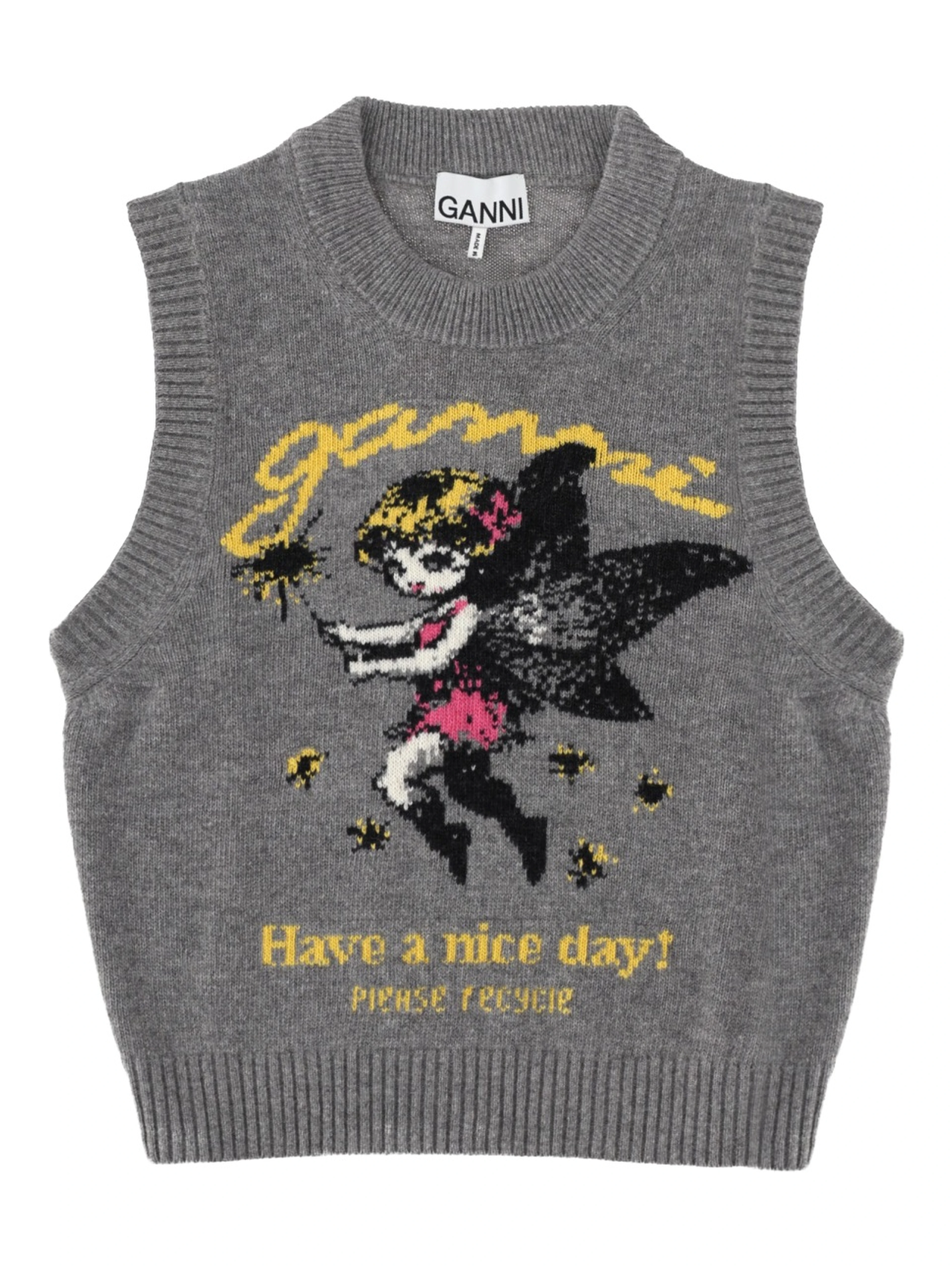 GILET CON GRAFICA