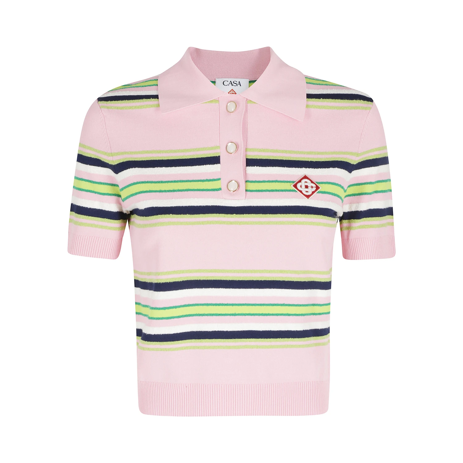 STRIPE FITTED POLO