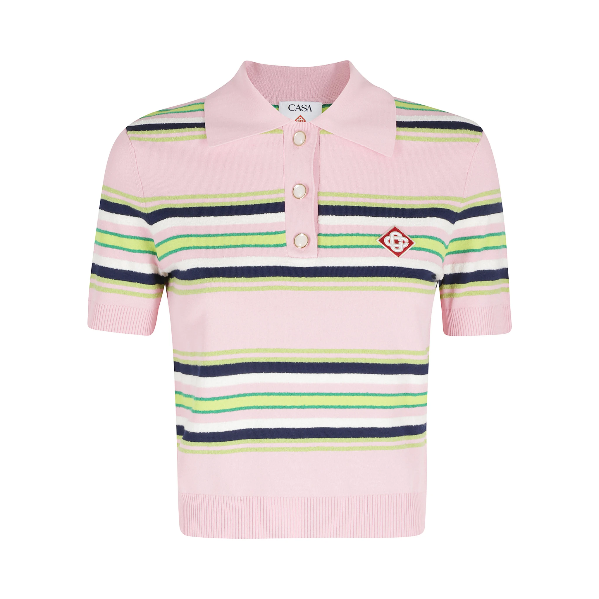 STRIPE FITTED POLO