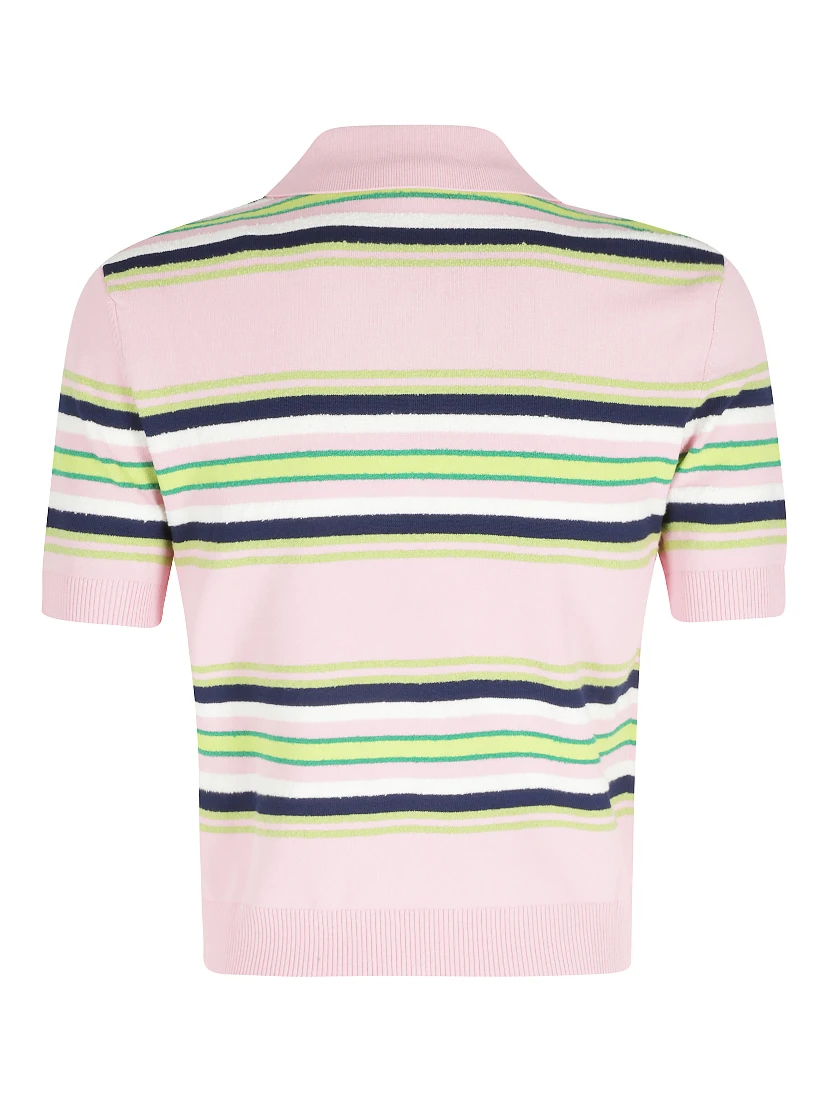 STRIPE FITTED POLO