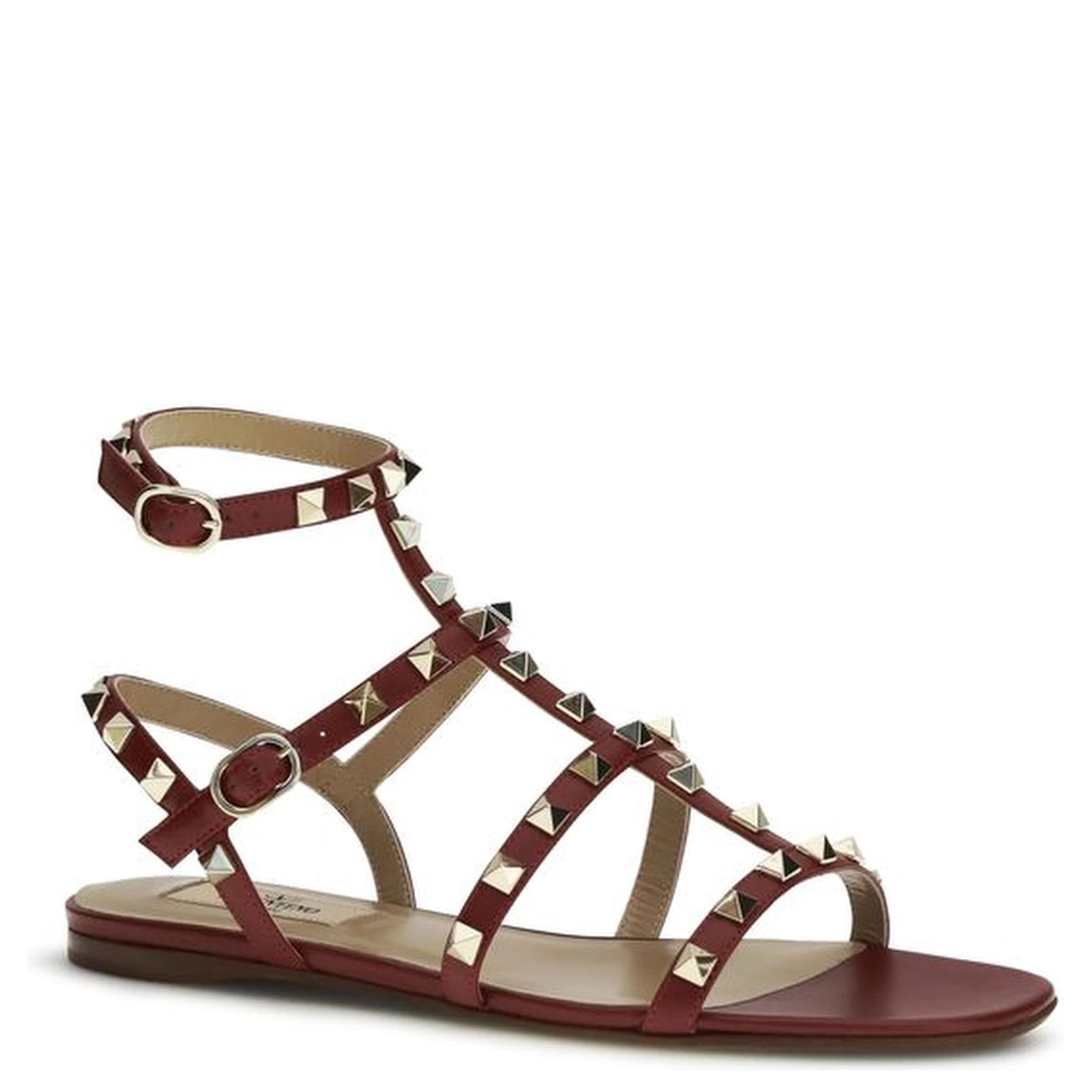 Brown Calf Leather Bos Taurus Strap-On Sandals