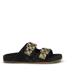 Black Calf Leather Bos Taurus Strap-On Sandals