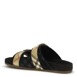 Black Calf Leather Bos Taurus Strap-On Sandals