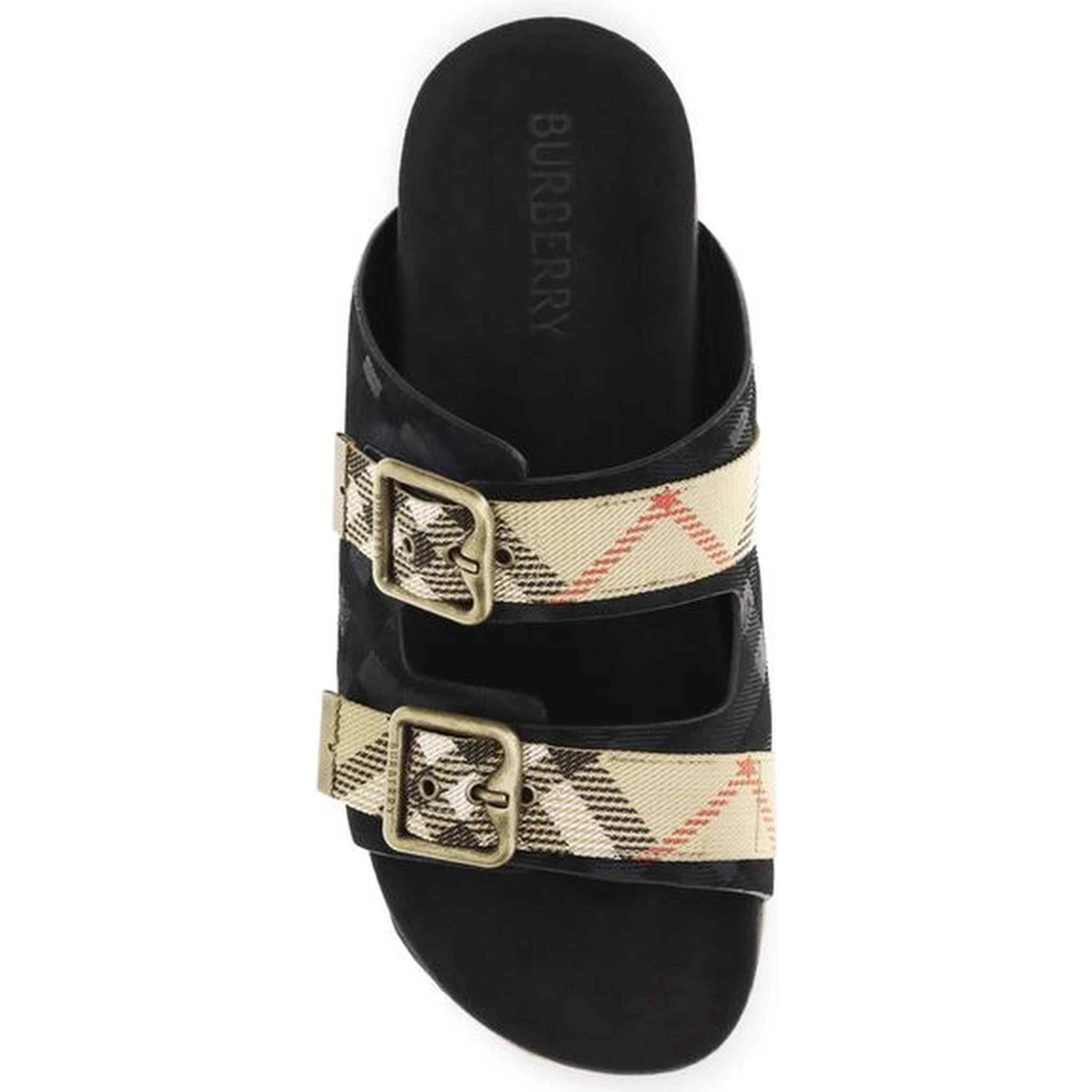 Black Calf Leather Bos Taurus Strap-On Sandals