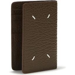 محفظة بوس توروس من جلد العجل البني