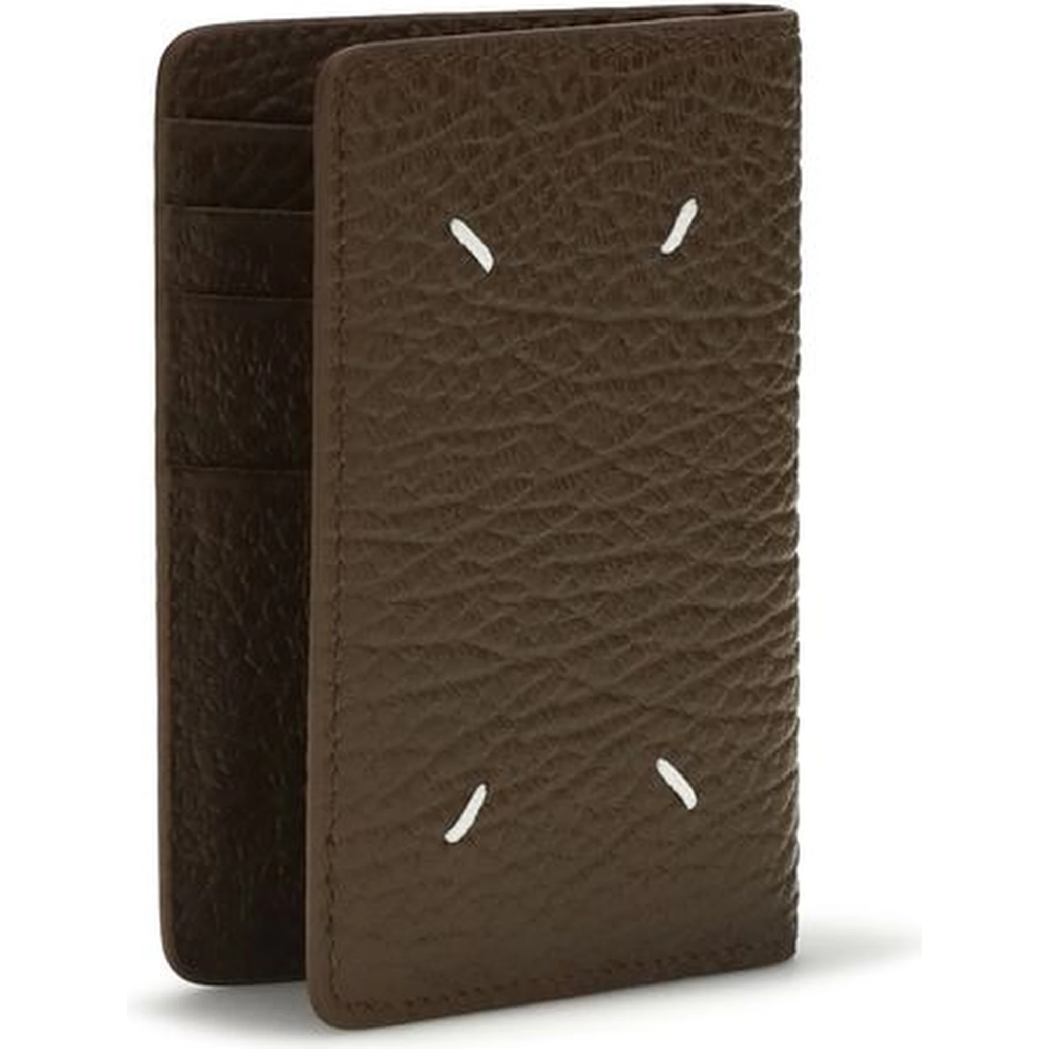 محفظة بوس توروس من جلد العجل البني