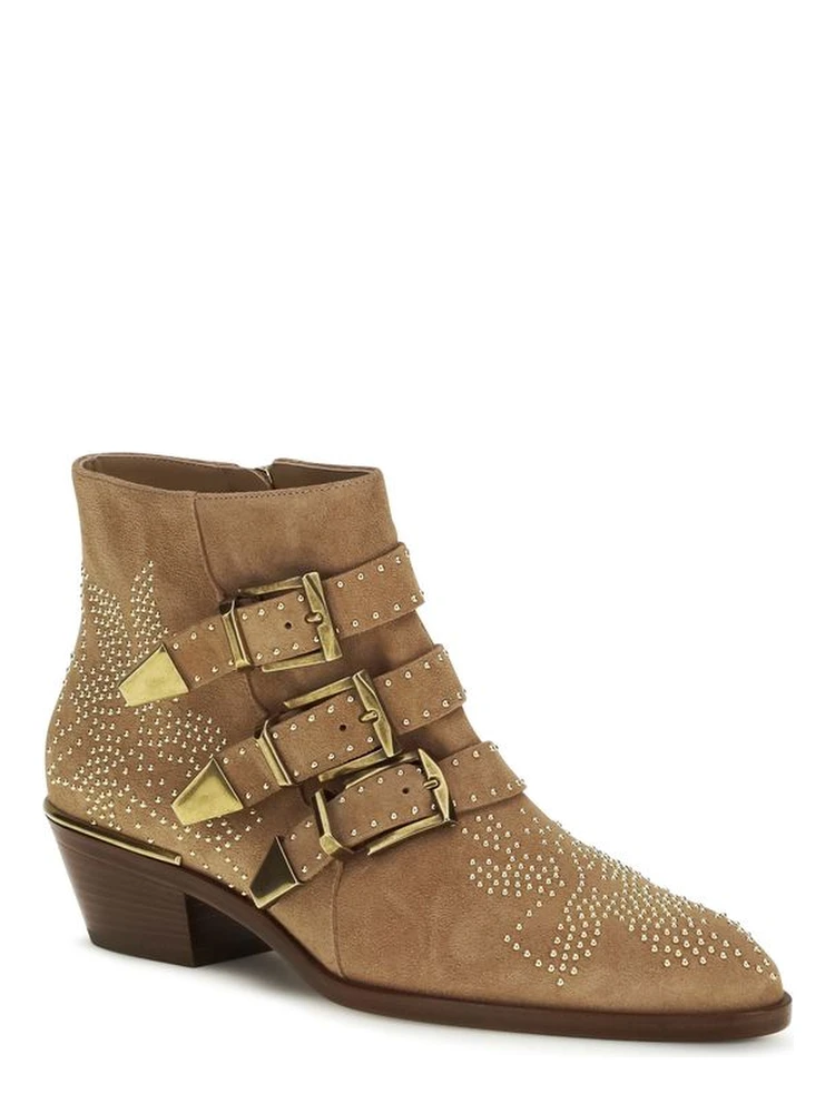 Beige Calf Leather Bos Taurus Ankle Boots alternative