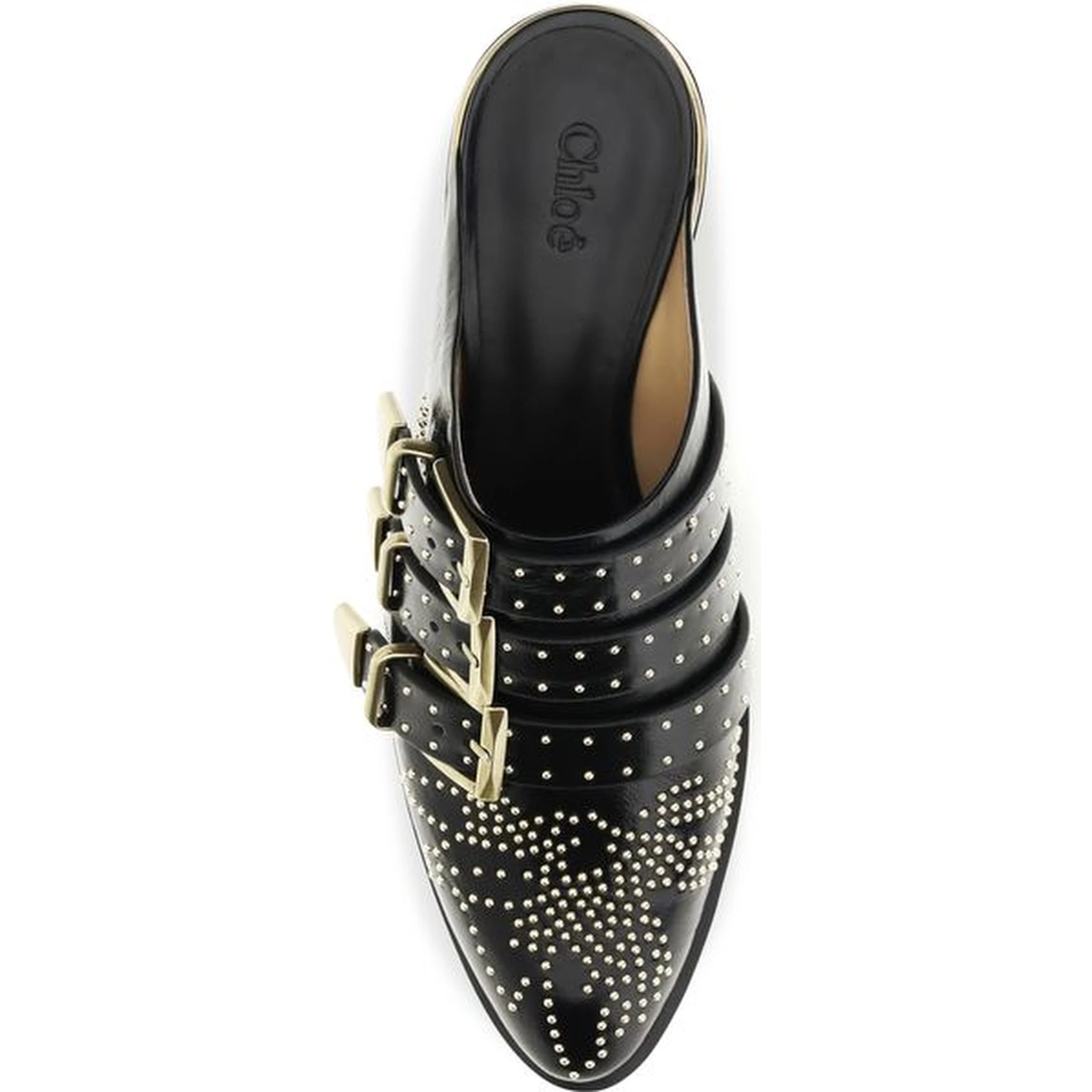 Black Calf Leather Bos Taurus Mules