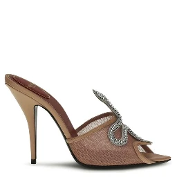 Multicolor Goatskin Stiletto Heel Sandals