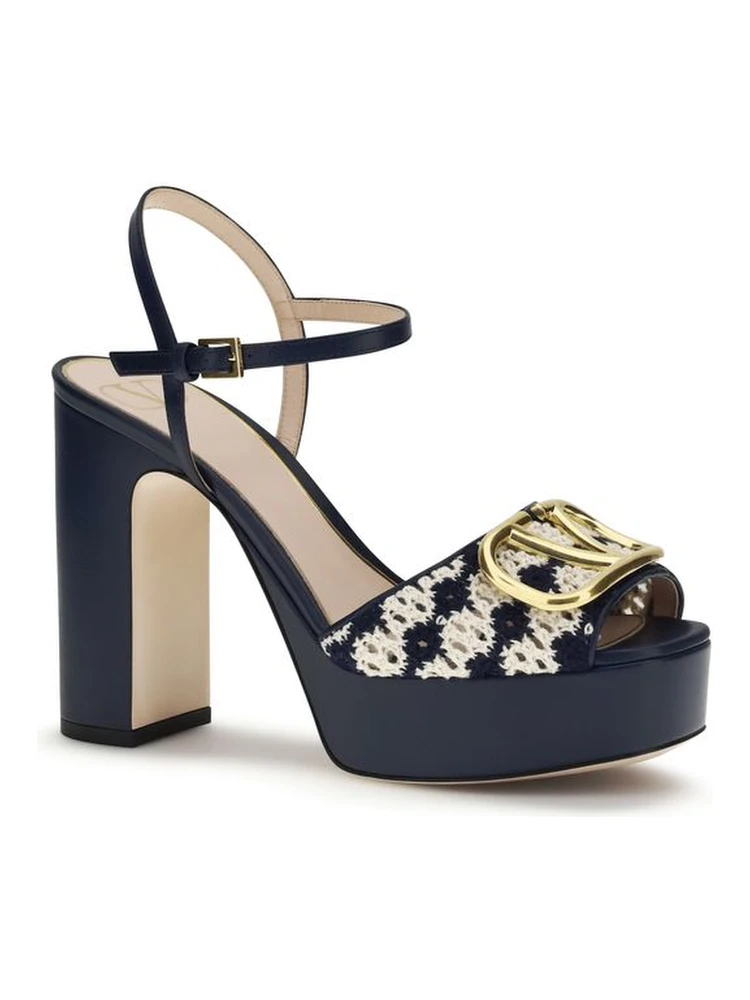 Blue Calf Leather Bos Taurus Platform Sandals alternative