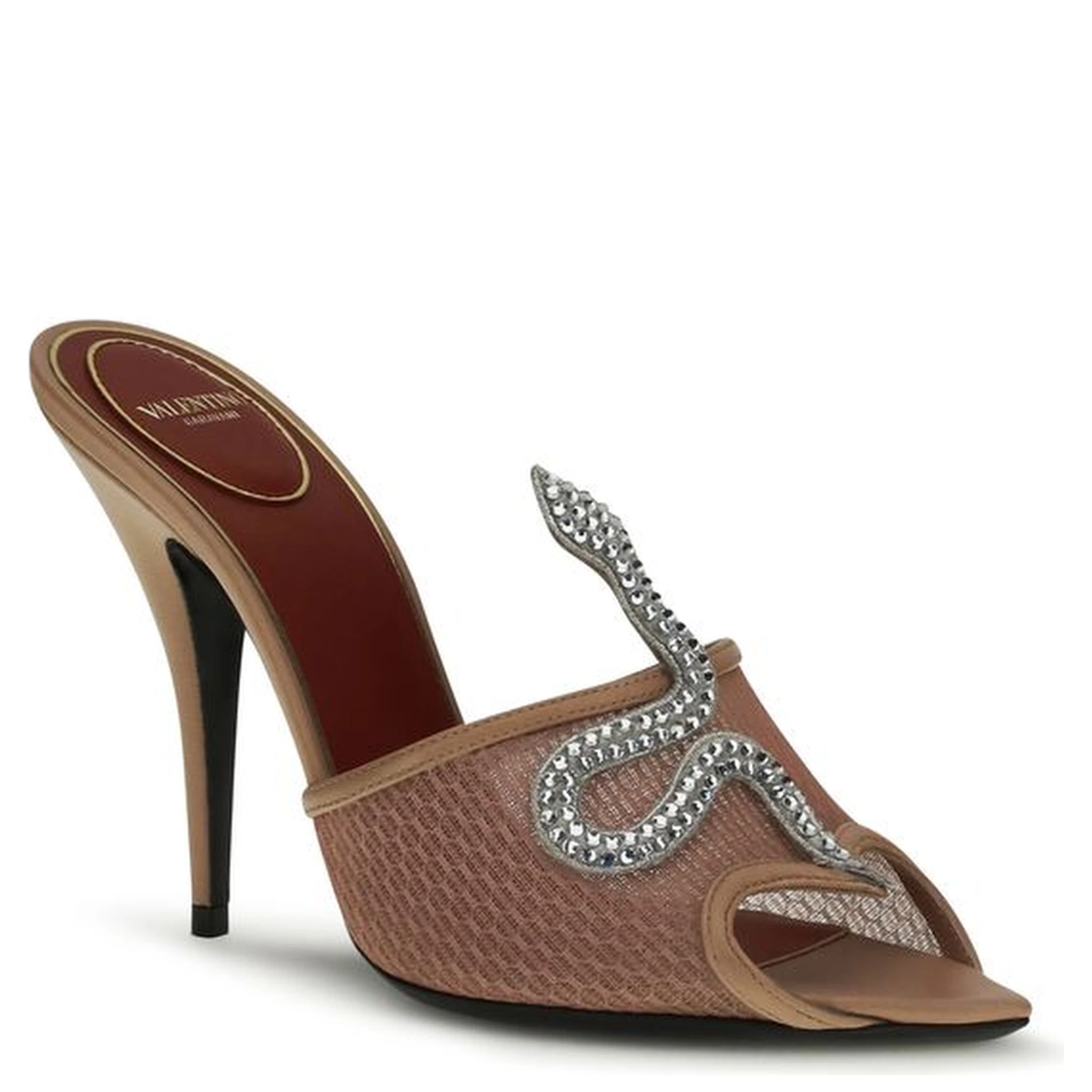 Multicolor Goatskin Stiletto Heel Sandals