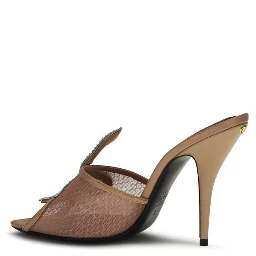 Multicolor Goatskin Stiletto Heel Sandals