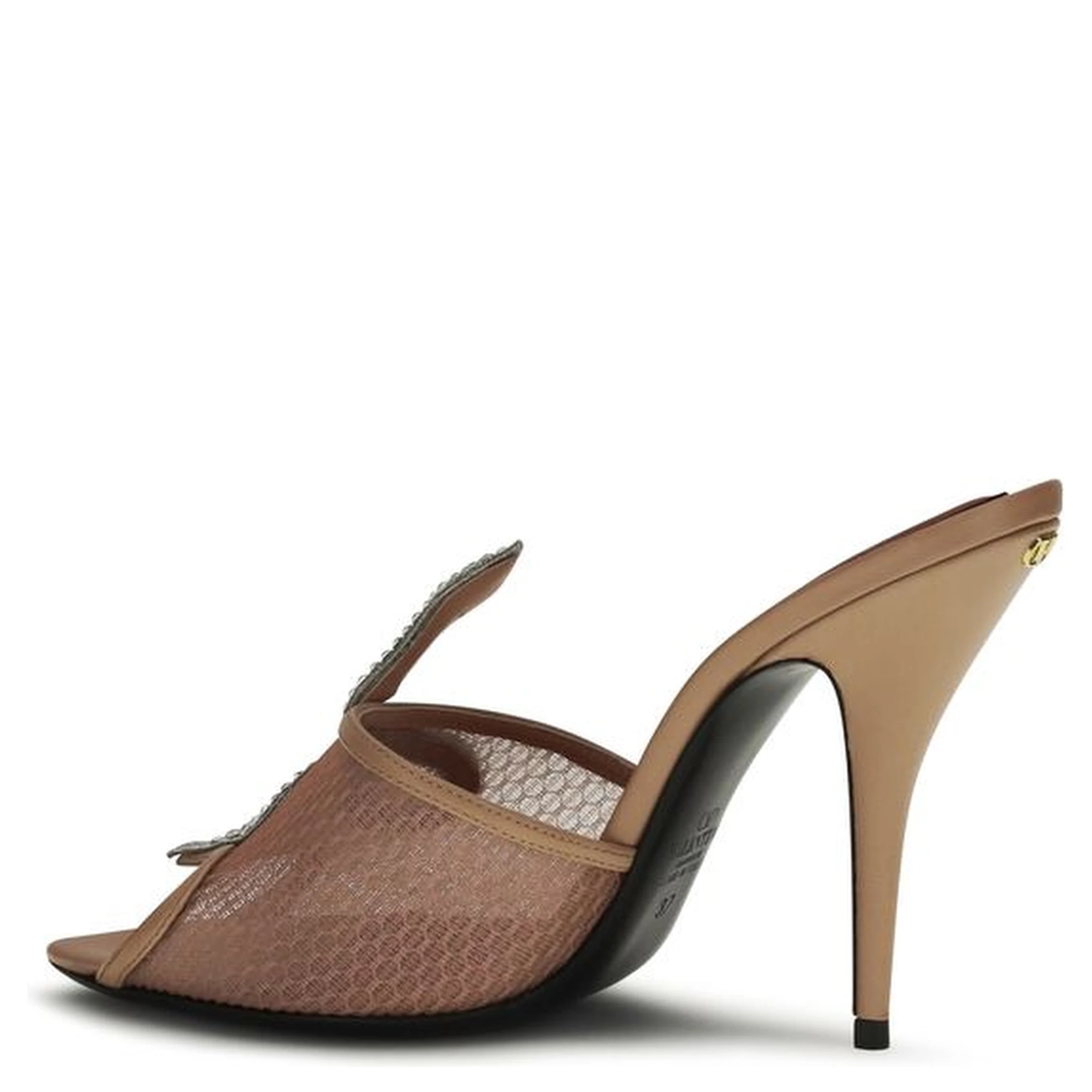 Multicolor Goatskin Stiletto Heel Sandals