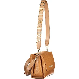 Brown Polyurethane Women's Bag