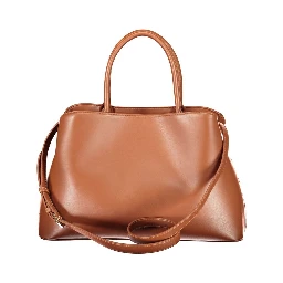 Brown Polyurethane Women's Bag