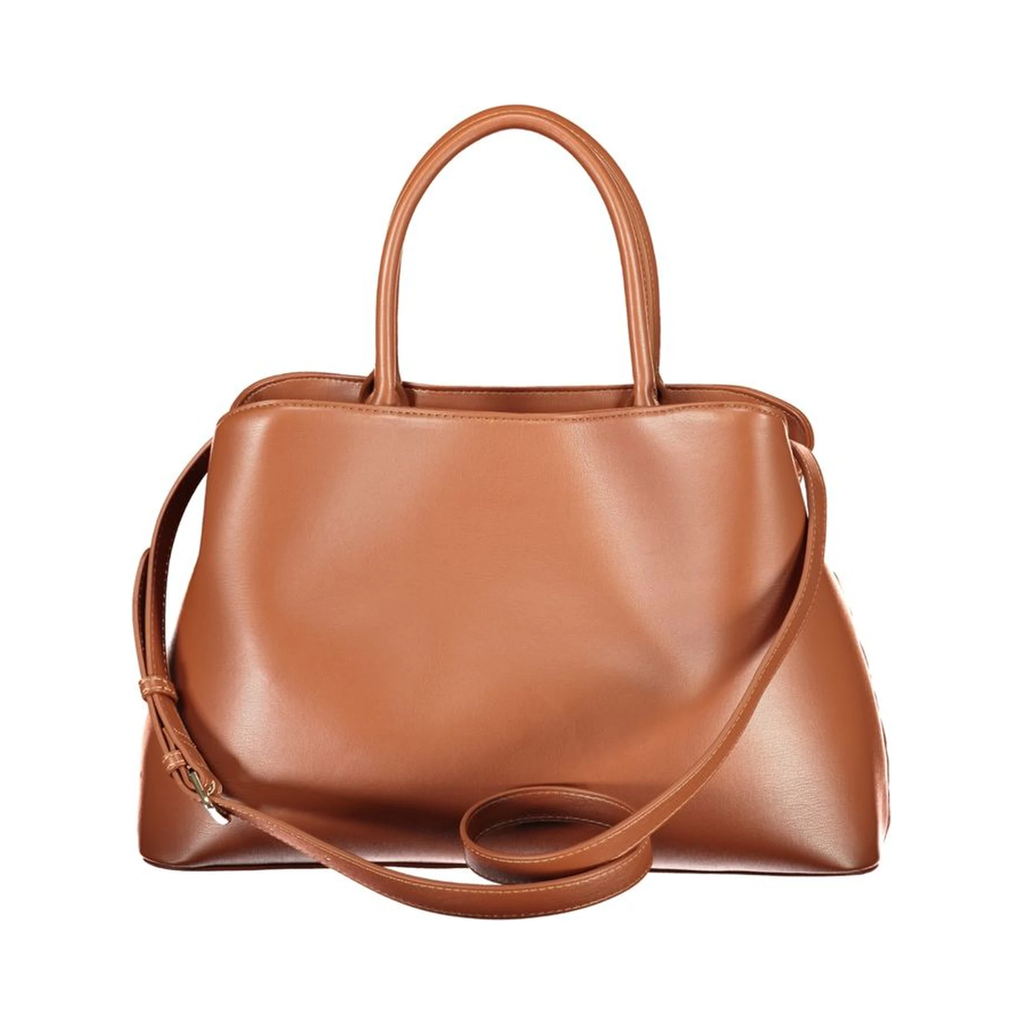 Brown Polyurethane Women's Bag