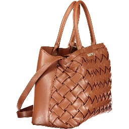 Brown Polyurethane Women's Bag