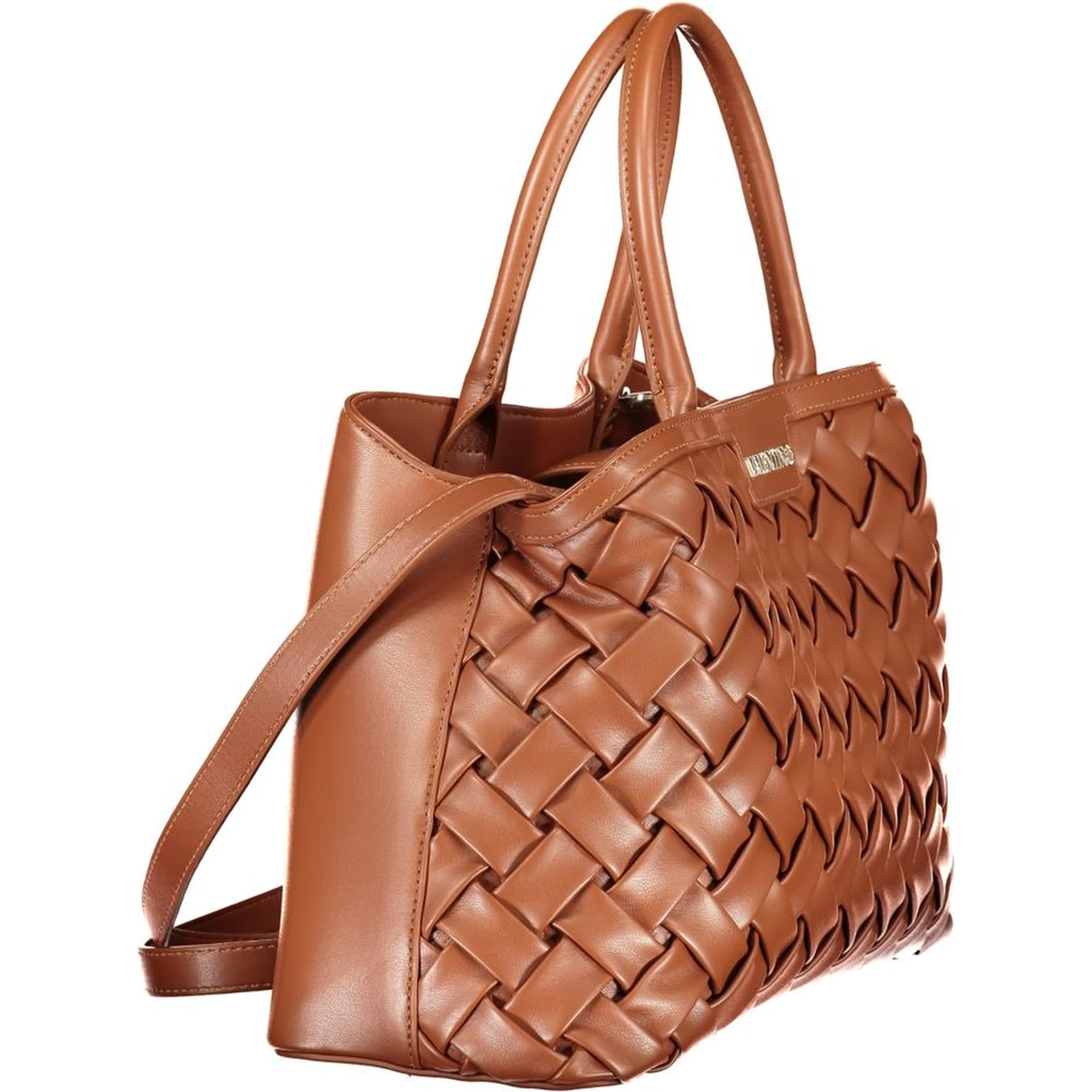 Brown Polyurethane Women's Bag