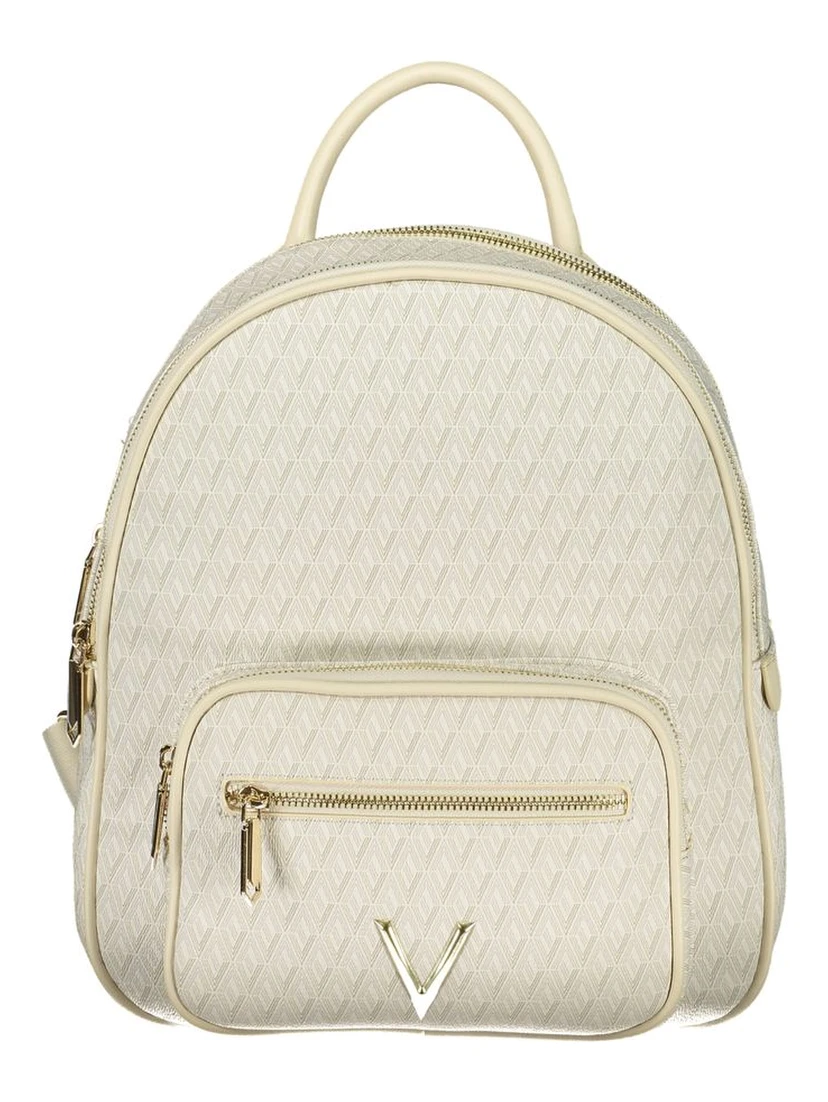 Beige Polyethylene Backpack