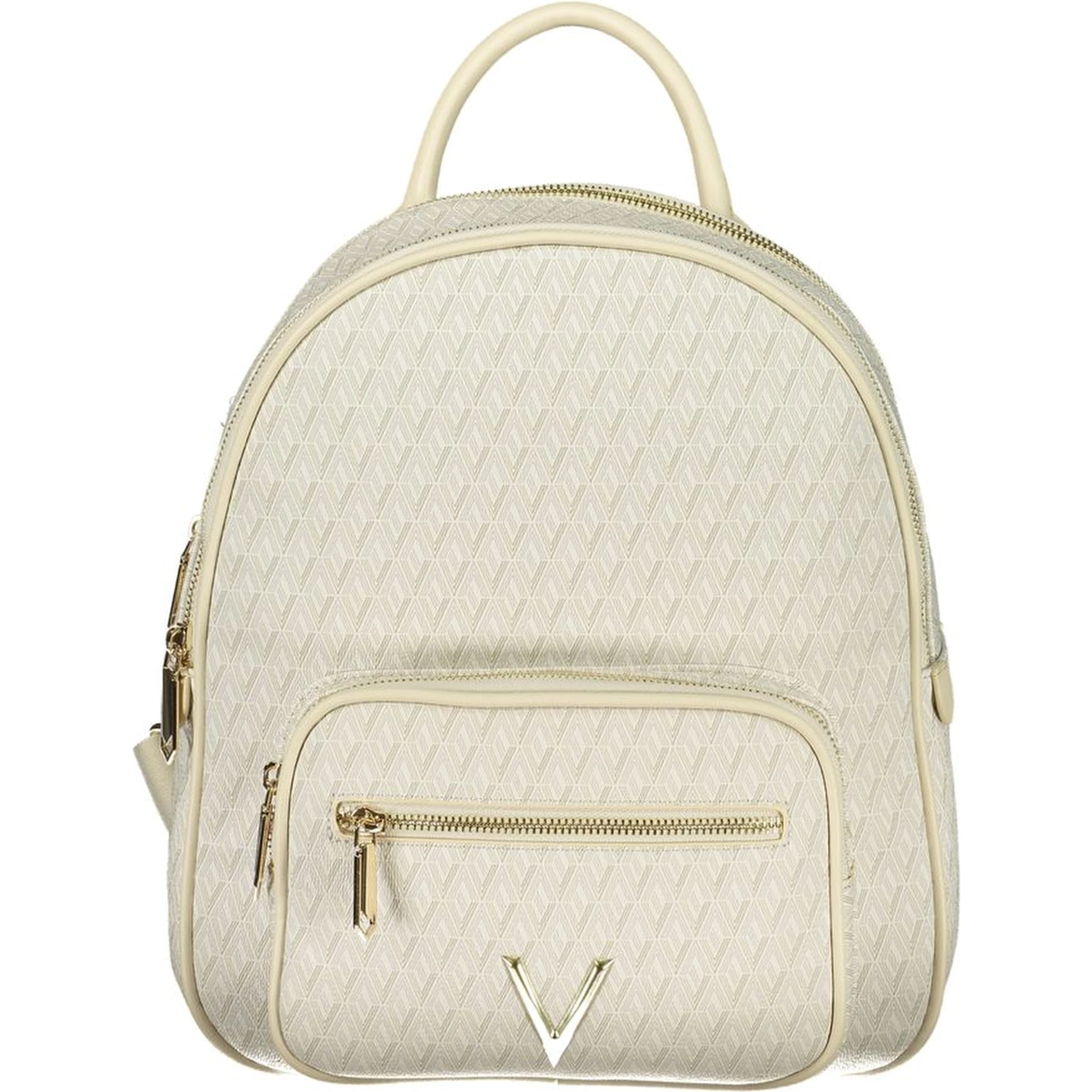 Beige Polyethylene Backpack