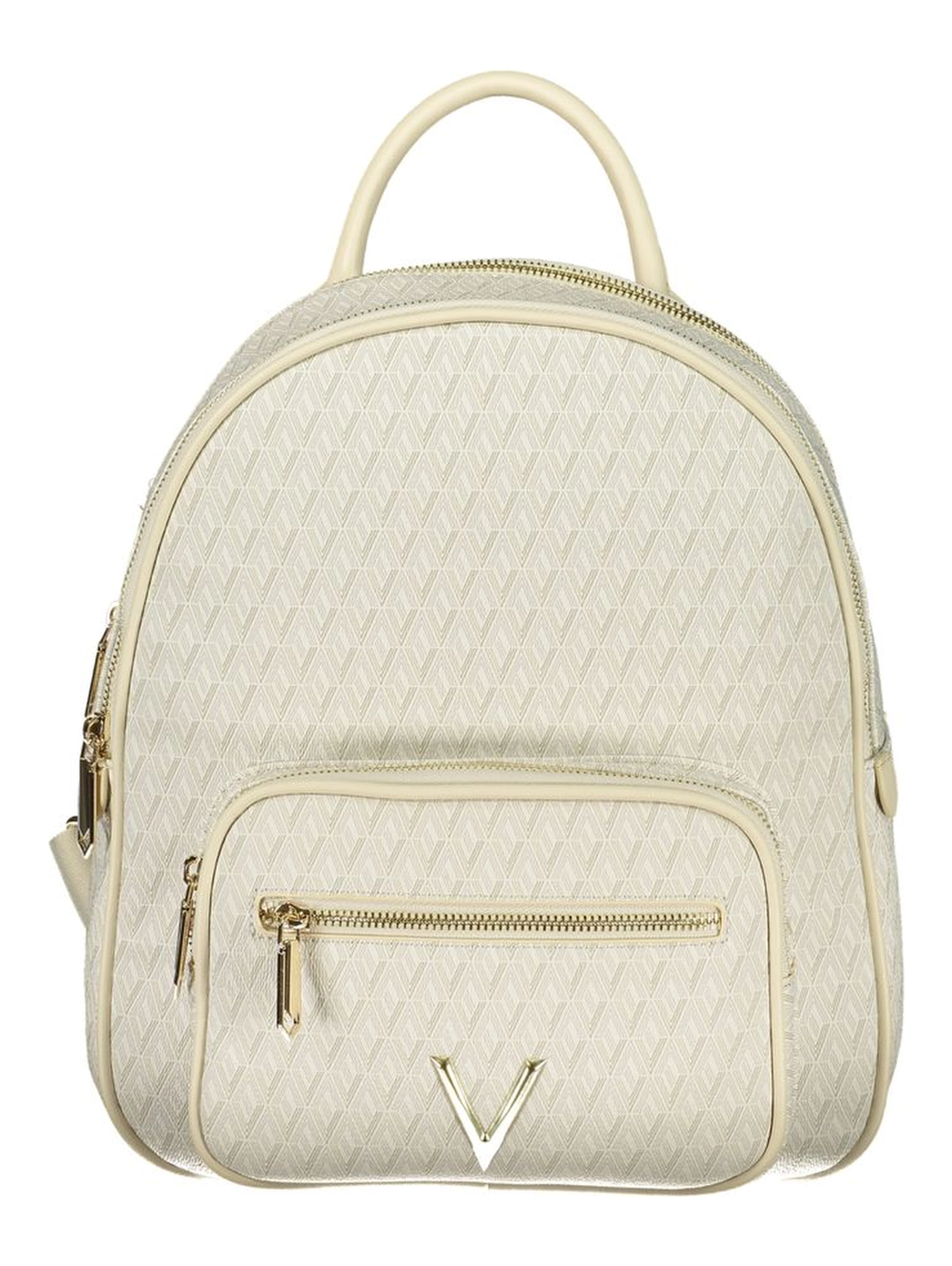 Beige Polyethylene Backpack