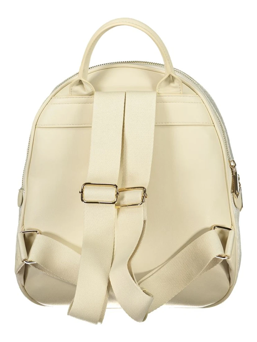 Beige Polyethylene Backpack