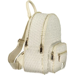 Beige Polyethylene Backpack