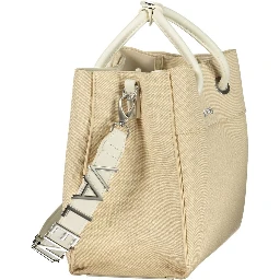 Beige Polyethylene Handbag