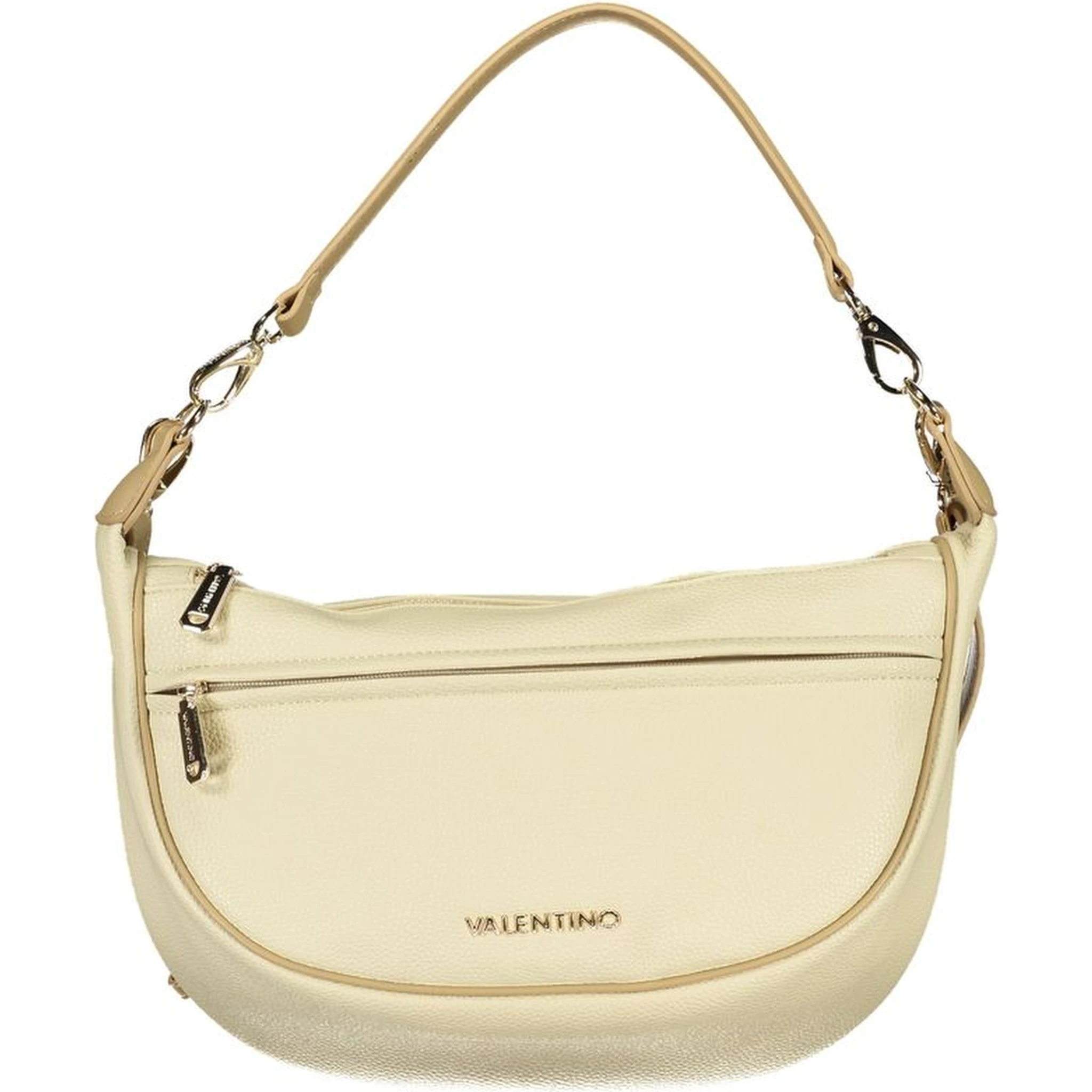 Beige Polyurethane Women's Bag