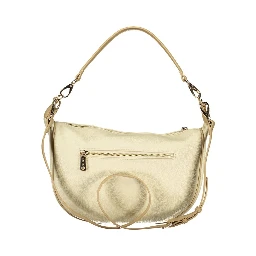 Beige Polyurethane Women's Bag