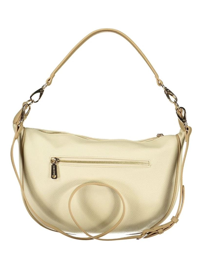 Beige Polyurethane Women's Bag