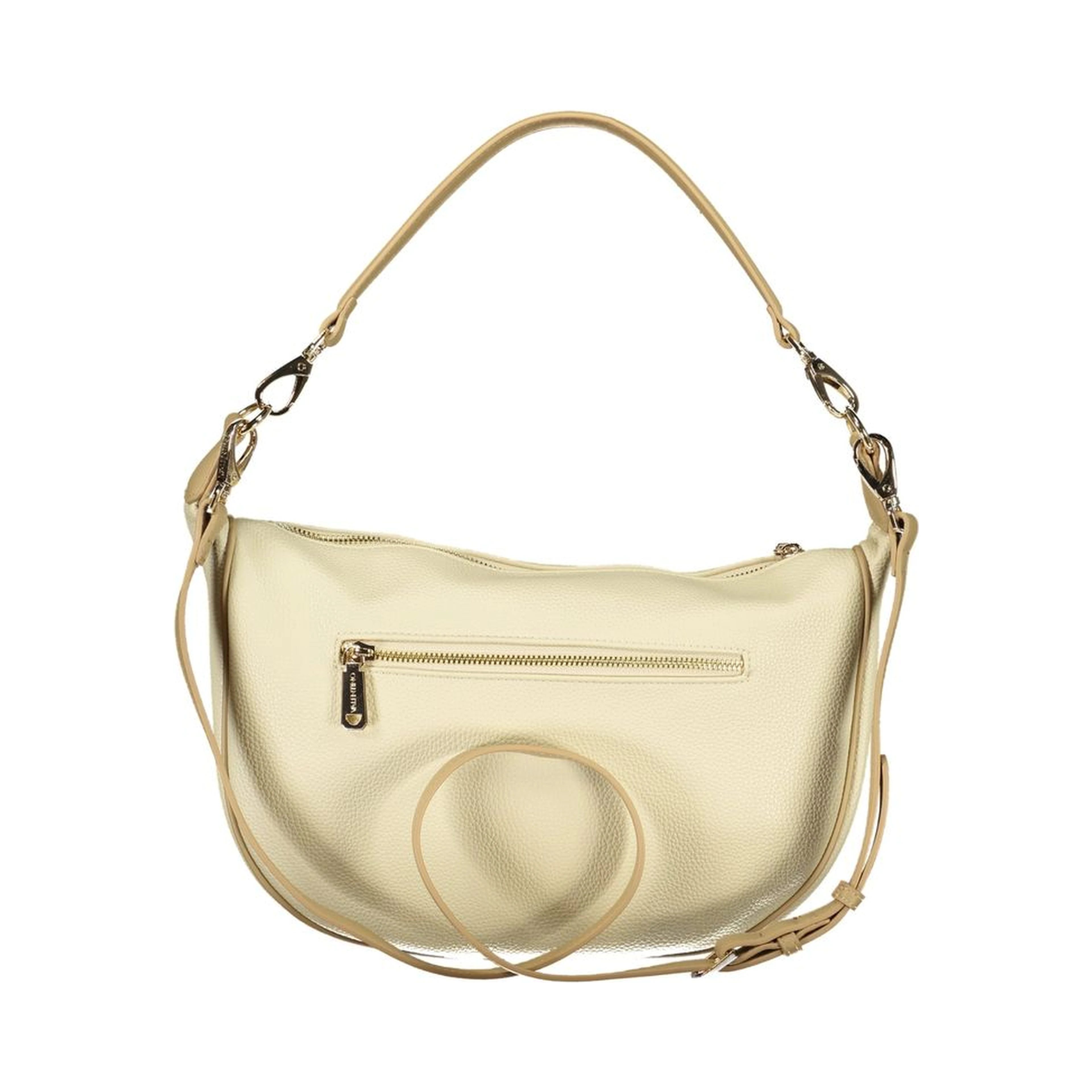 Beige Polyurethane Women's Bag
