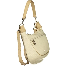 Beige Polyurethane Women's Bag