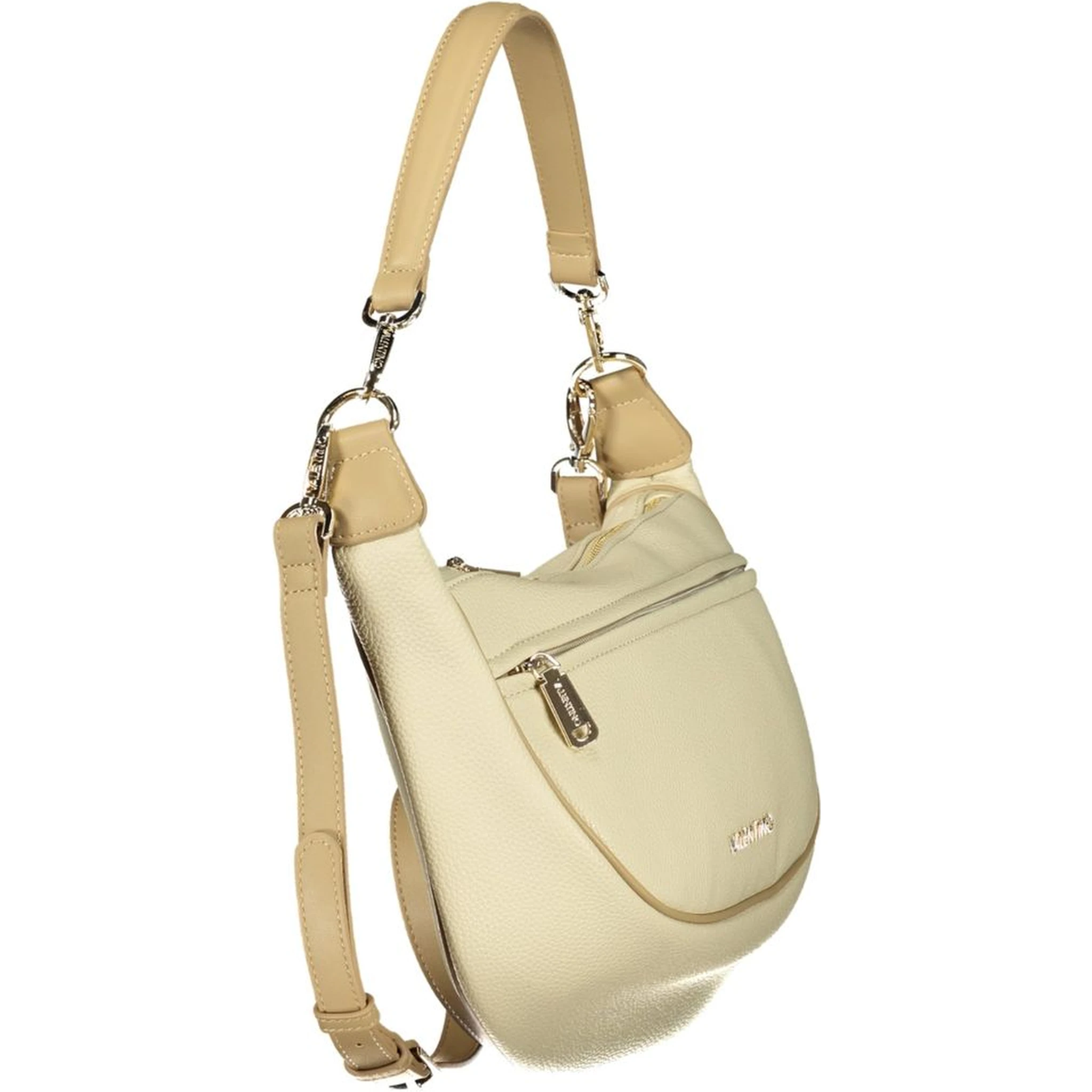Beige Polyurethane Women's Bag