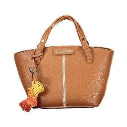 Brown Polyurethane Women's Bag