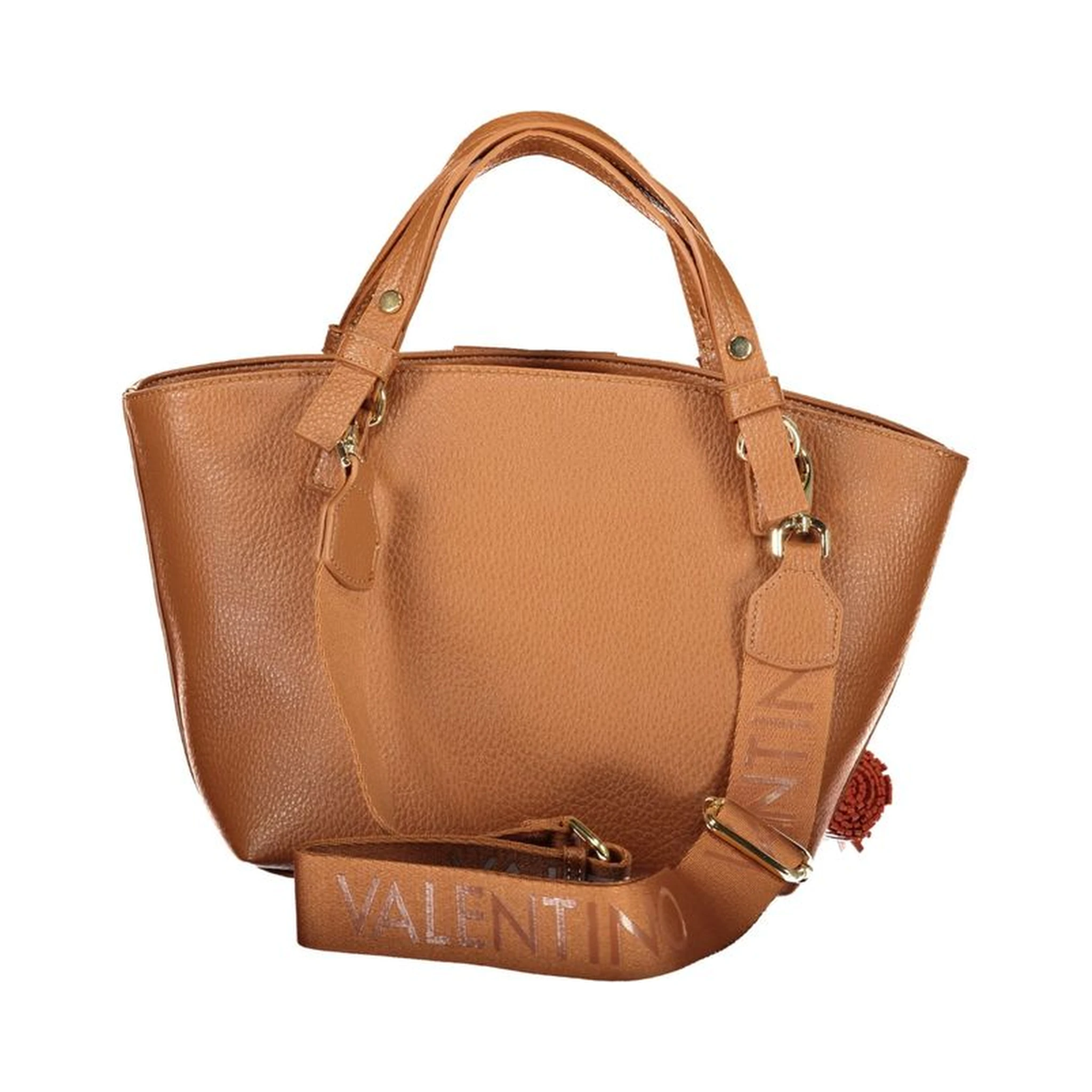 Brown Polyurethane Women's Bag