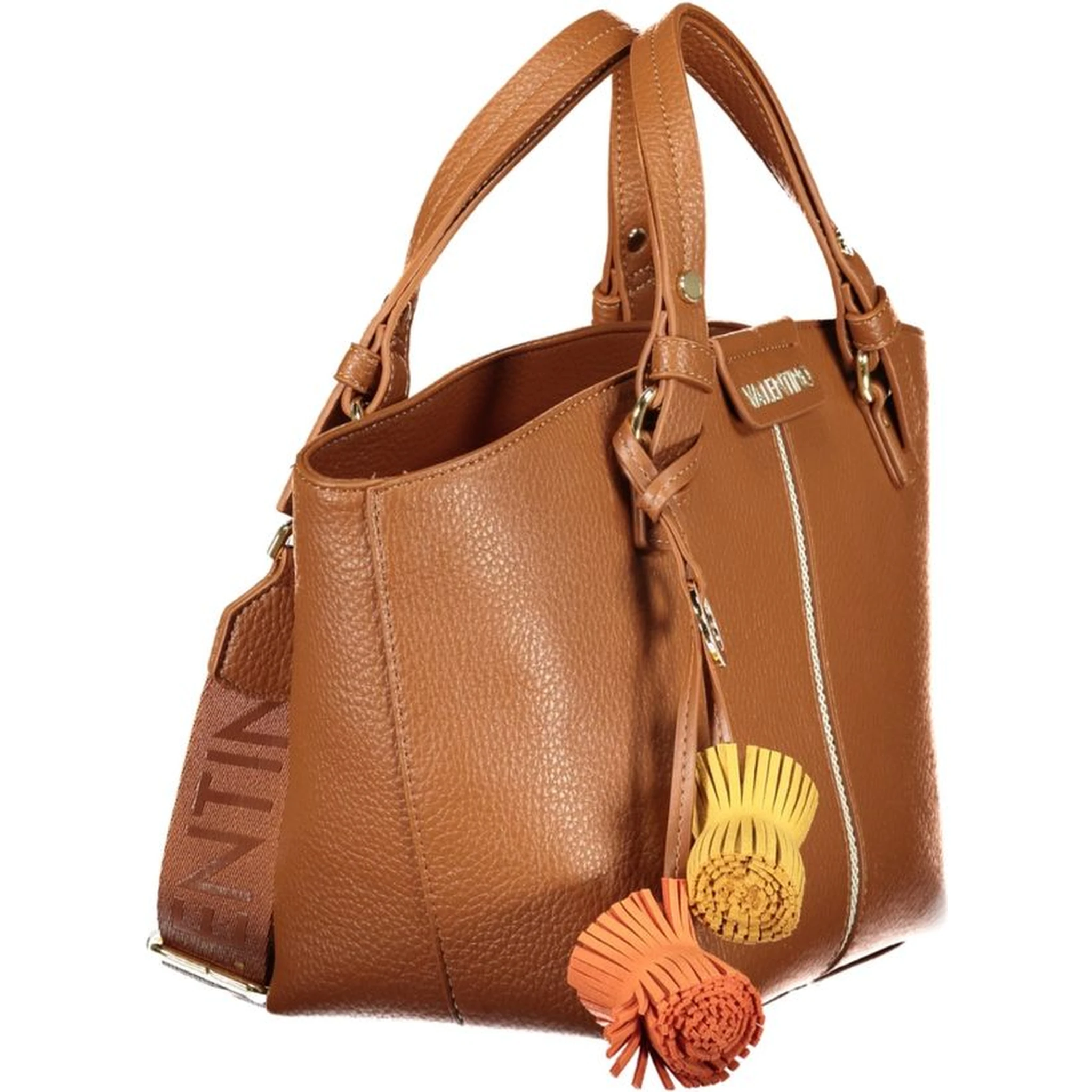 Brown Polyurethane Women's Bag