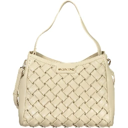 Beige Polyurethane Women's Bag