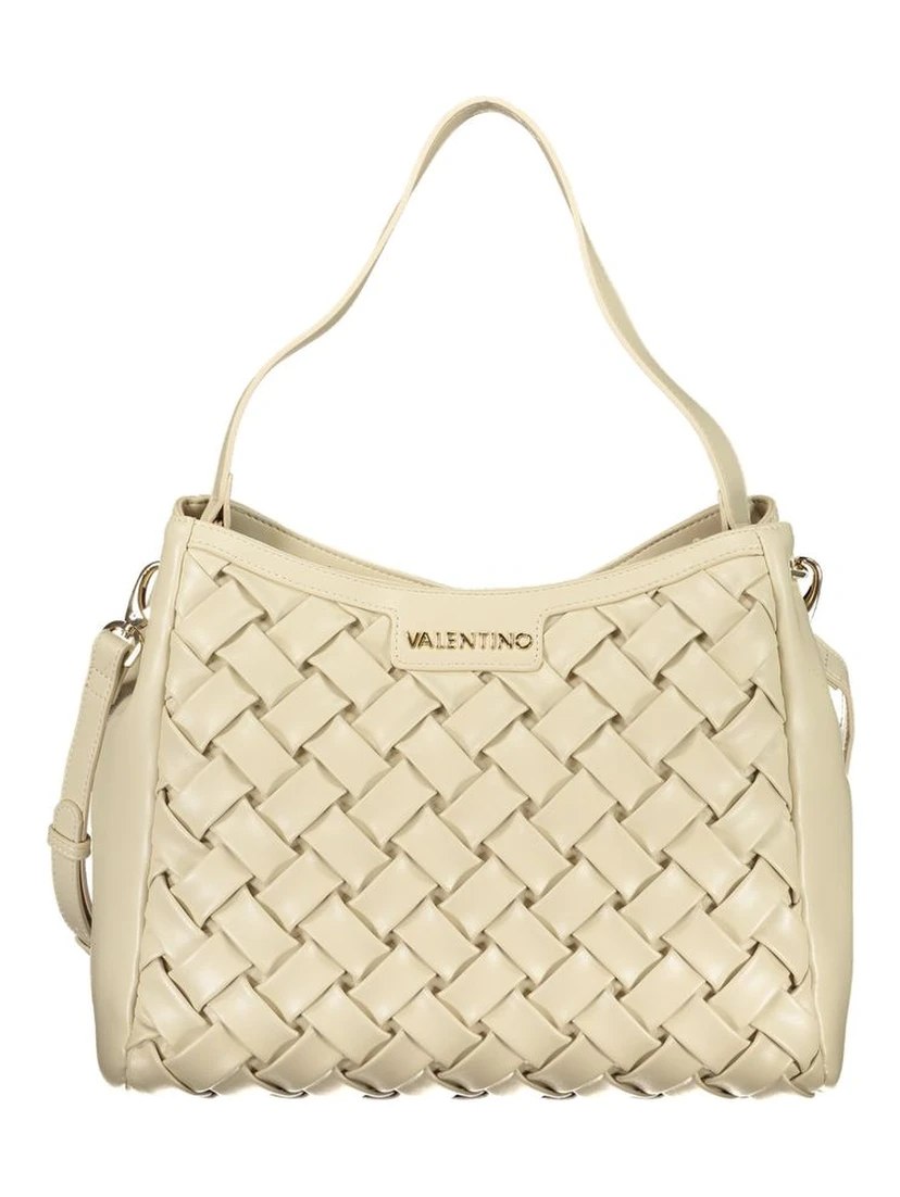 Beige Polyurethane Women's Bag