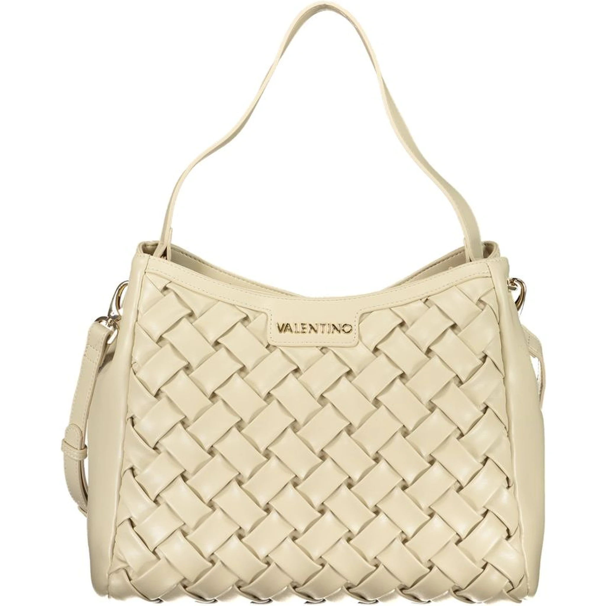 Beige Polyurethane Women's Bag